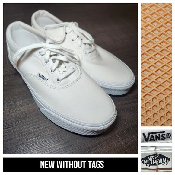 Vans Doheny Women’s US Size 8 Triple White Lace Up Skateboard Sneakers NWOT Shoe - Picture 1 of 9